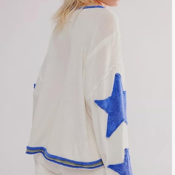 Women’s Keep on Shining Oversized Sweatshirt in Tea Combo sz various - Picture 4 of 6